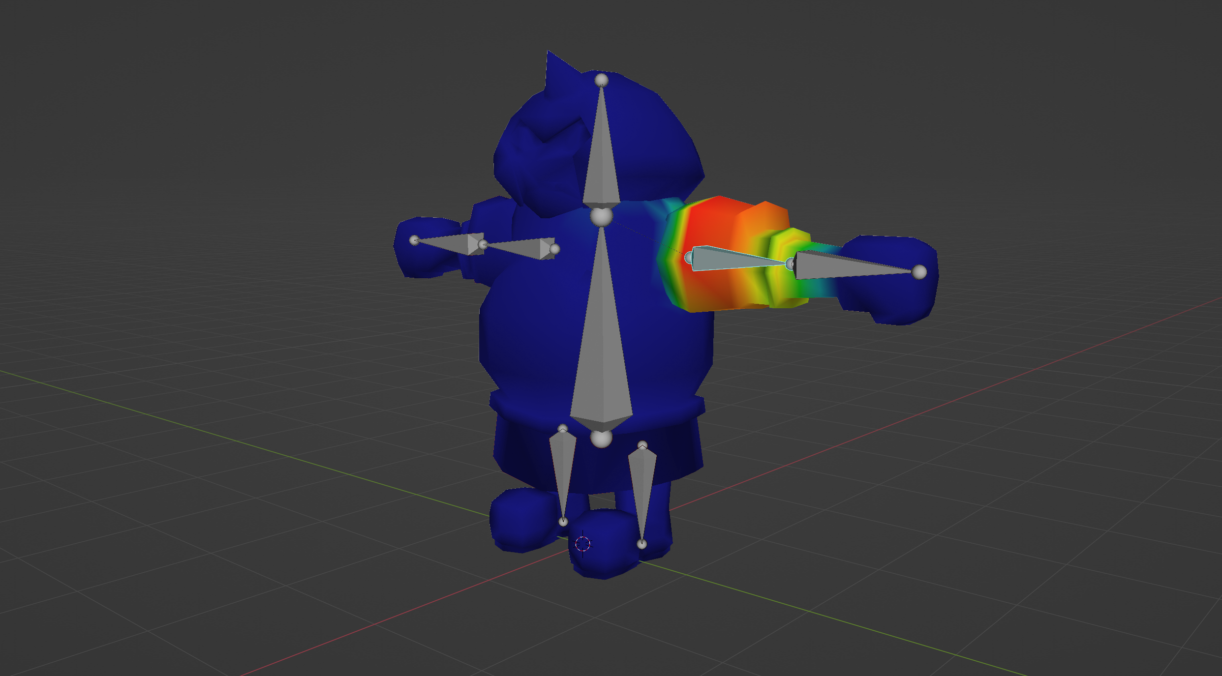 In Blender weight painting for rigging