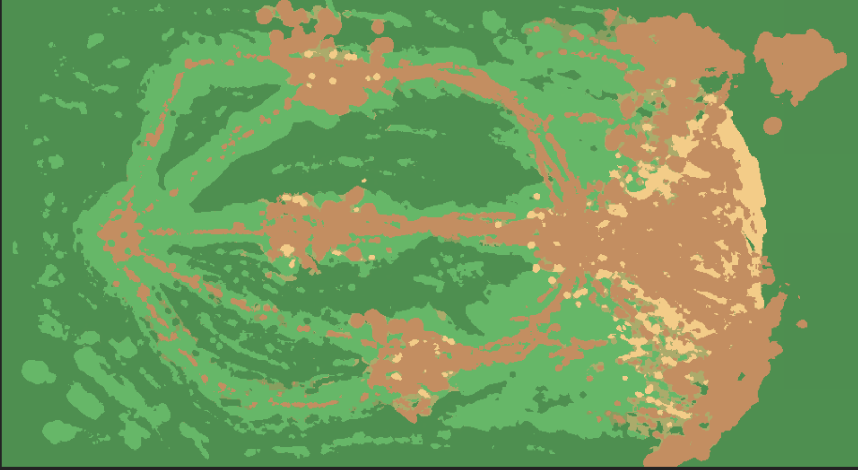 Top view of level in engine