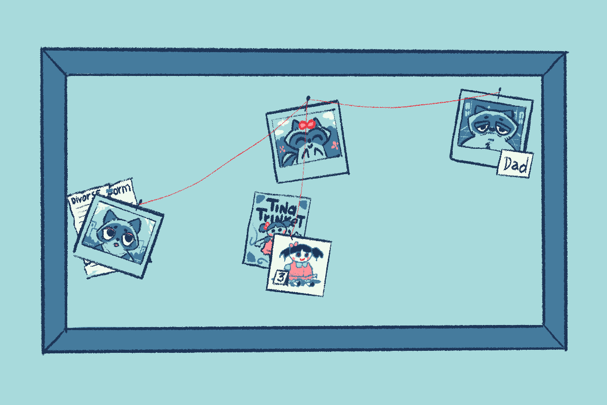 Cork board illustration half filled