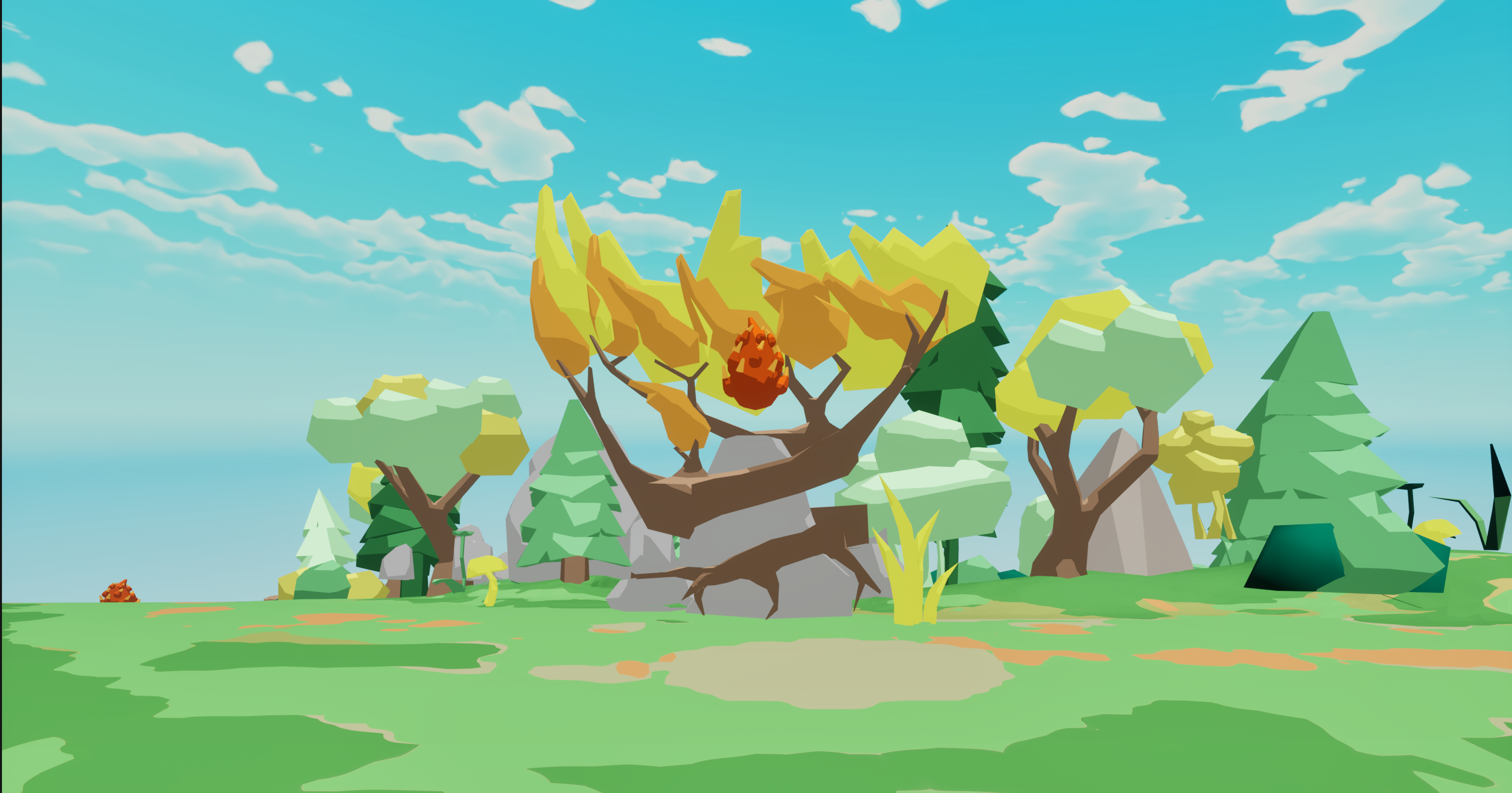 Fire Tree in Game