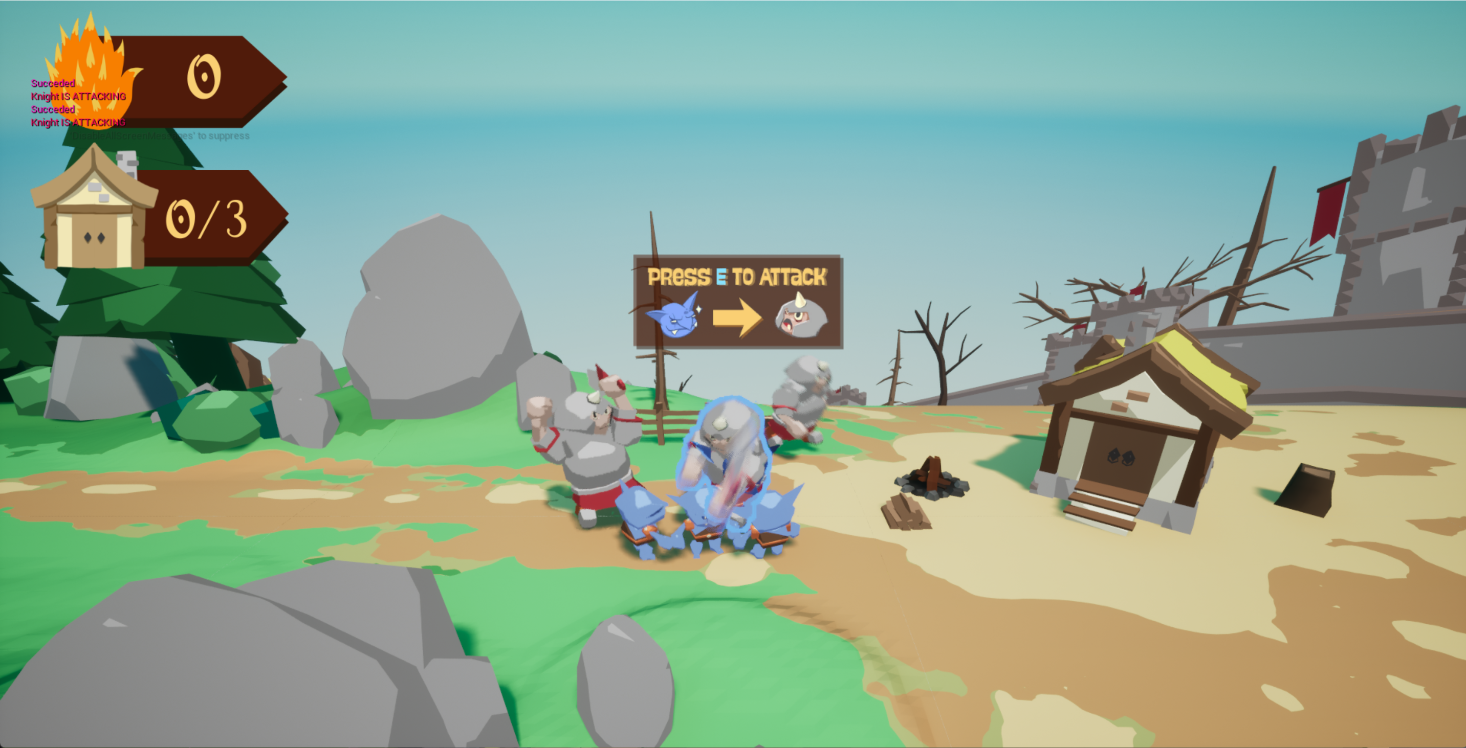 In game Knight Animation