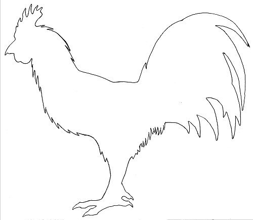 Guard rooster lineart