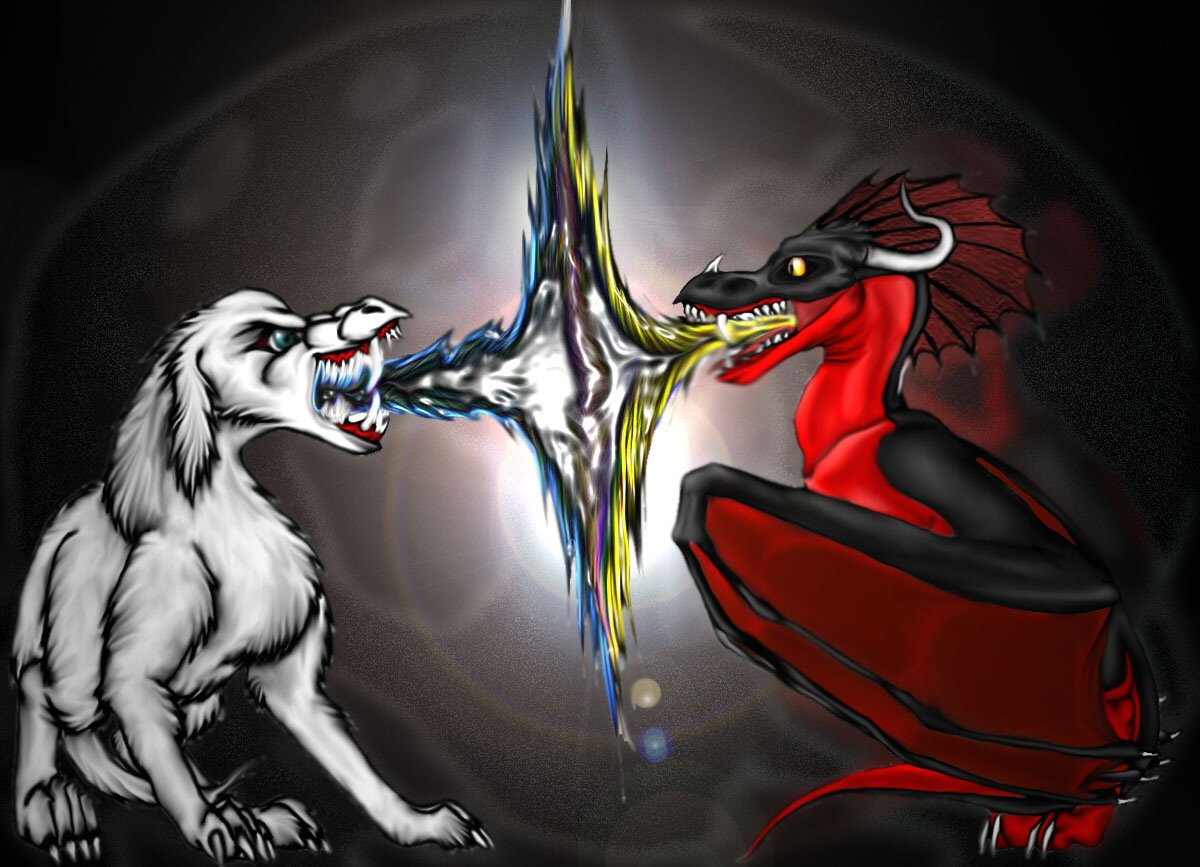 Snow dragon vs. fire wyvern (2002)