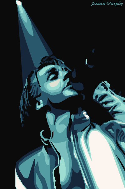 Vector of the lead singer of Rammstein